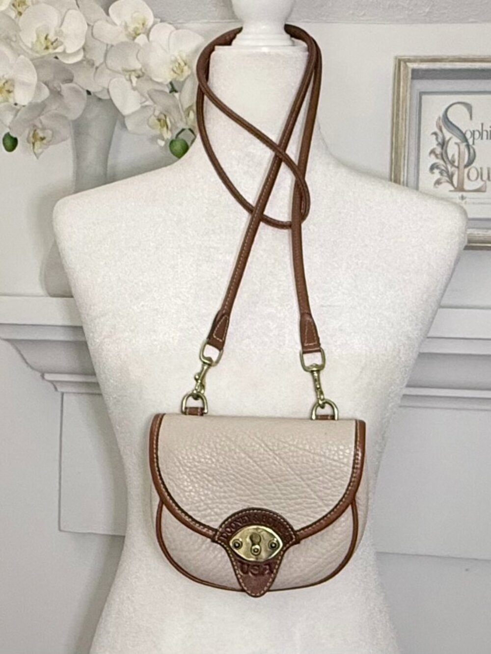 Vintage Dooney & Bourke USA Leather Crossbody Bag + Coin Purse